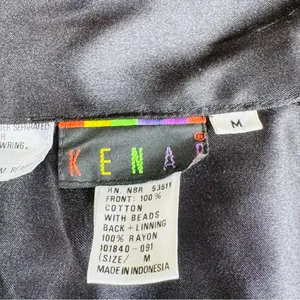 Vintage Kenar Women's Rayon Beaded Veast Size Medium thumbnail 6