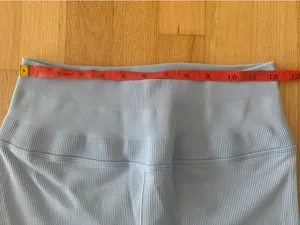 Alo Yoga Seashell Blue Seamless Ribbed Set thumbnail 3