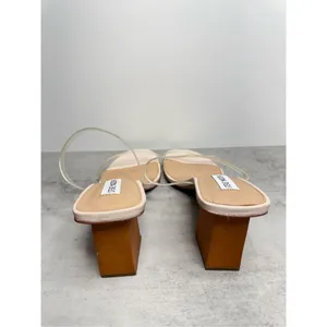 Steve Madden Sandals Womens Size 10 Pink PU‎ Upper Double Strap Open Toe Heels thumbnail 6