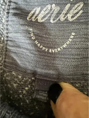 Aerie Graphic Crewneck Sweatshirt Blue Gray Women's Relaxed Fit thumbnail 6