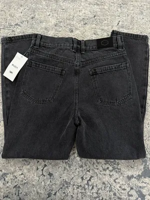 RVCA high rise straight jeans thumbnail 2
