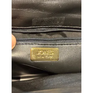 Jones New York Vintage Bronze Lizard Embossed Leather Crossbody Bag Kiss Lock thumbnail 3