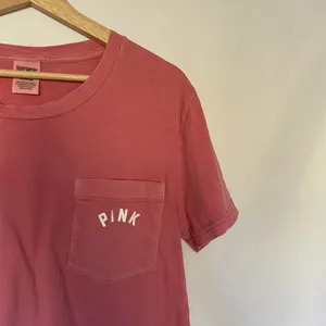 PINK Victoria's Secret cropped pink shirt casual top women's size large pocket thumbnail 2