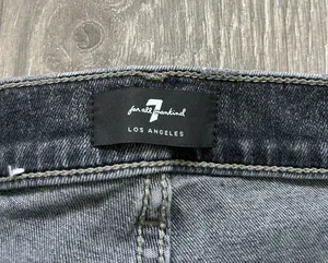 7 For All Mankind High Waist Cropped Straight Jeans thumbnail 2