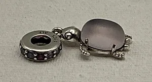 Pandora Pink Murano Glass Sea Turtle Dangle Charm Ocean/Turtle Series 925 ALE thumbnail 1