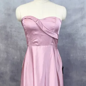 Lulus Real Romantic Satin‎ Dress Womens Medium Pink Rose Prom Bridesmaid Dressy thumbnail 3