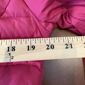 Talbots Quilted Down Filled Puffer Jacket M Mock‎ Neck Pocket Pink Packable thumbnail 6