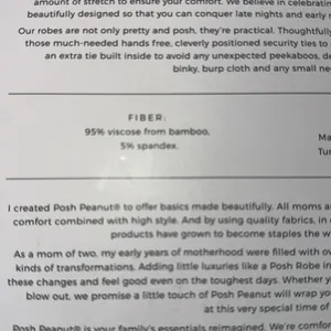 Posh Peanut pink Heather mommy robe sz L Bamboo Essentials thumbnail 4