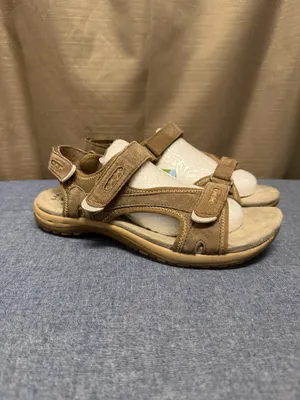 Earth Origins Tan Suede Adjustable Strap Sandals thumbnail 10