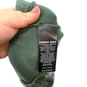Aritzia Sunday Best Tate‎ Pants High-Waisted Flare Ribbed Stretch Green Size XS thumbnail 9