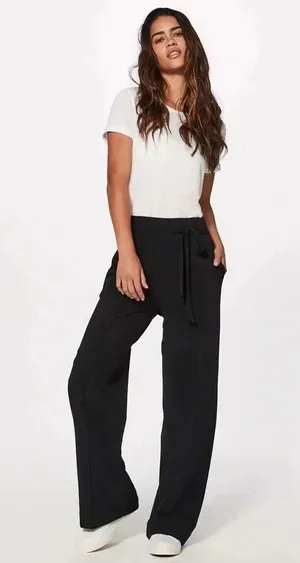 Lululemon Noir Pant Black Dress Pants Elastic waist and tie thumbnail 1
