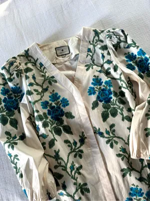 Tuckernuck Cerulean Vine Cotton Poplin Lachlan Dress - Small thumbnail 7