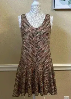 Anthropologie Maeve Westwater Chevron Pattern High Low Knit Flapper D…​ thumbnail 1