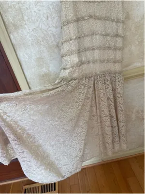 BHLDN Cream Lace Tiered Midi Dress Size M Romantic Boho Chic Wedding Guest Party thumbnail 5