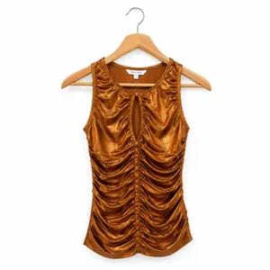 Free People NEW Ride Along Ruched Cowgirl Tank Festival Boho Top Size L thumbnail 2