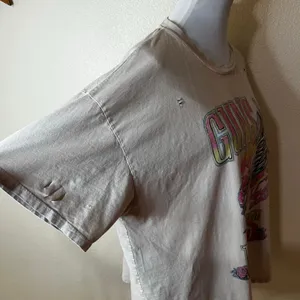 Daydreamer Guns N’ Roses 1985 Flaming Skull distressed trashed tee shirt XL thumbnail 4
