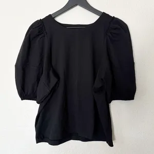 Madewell Top Womens Puff-Sleeve Tee Short Basic Everyday Staple Black Size L NEW thumbnail 3