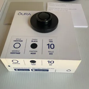 Oura Ring Gen 3 Heritage Black Size 10 Smart Ring Charger Cable Box thumbnail 12