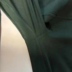 Lululemon Align Crop 21" Women Size 2 Dark Green High Rise Nulu Leggings LW6BQVS thumbnail 3