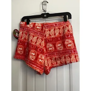 A Christmas Story Pink Red Plush Fleece Pajama Sleep Shorts Women’s Large NWT thumbnail 8