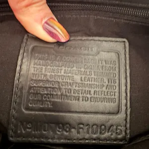 Vintage Coach Mini Soho hobo bag in a black and grey signature C monogram thumbnail 7
