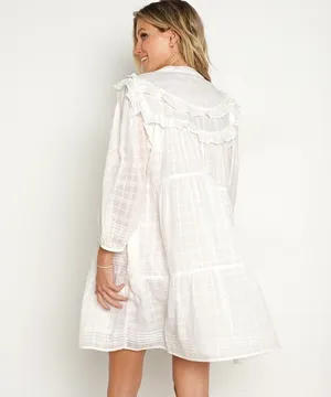 Cleobella Elliot ivory organic cotton mini dress thumbnail 2
