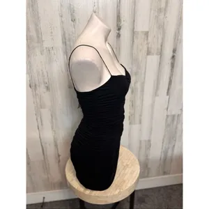 Windsor Black Ruched Mini Dress – Size M thumbnail 7