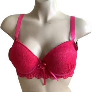 Massam Size Large Hot Pink Lace Underwire Bra. Made in Brazil New with Tags. thumbnail 1