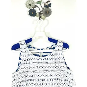 Postmark Anthropologie Tank Top Size Small Swing Trapeze Cropped Lace Layered thumbnail 5