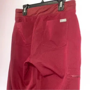 Figs Zamora Jogger Scrub Pants Women XS Burgundy Nurse Active Workwear Lounge thumbnail 6