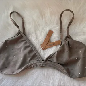 SKIMS G1 Outdoor Rhinestones Skimpy Triangle Bralette 4X BR-TRI-3529 desert thumbnail 2