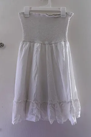 & Other Stories White strapless dress thumbnail 1