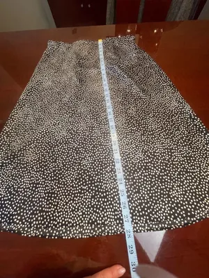 LOFT Polka Dot Midi Skirt Size M Black White Dalmatian Print A-Line High Waisted thumbnail 6