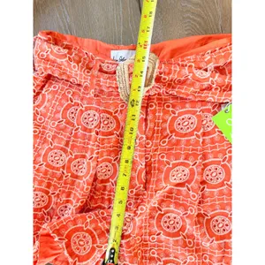 Sam Edelman Eyelet Lace Shorts‎ Womens Orange Size 14 thumbnail 4
