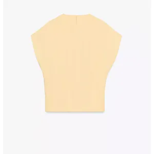 Zara NWT light yellow tie lace side top thumbnail 4