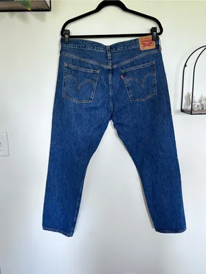 Levi’s 501 Original Fit Straight Leg Denim Blue Jeans Size 32 thumbnail 2