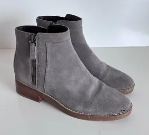 Cole Haan‎ Women's Rene Suede Ankle Booties Stormcloud Gray thumbnail 1
