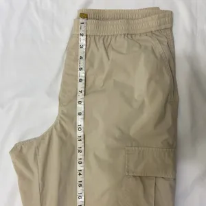 Uniqlo,Women’s ,Cream, Long, Cargo Pants With Elastic Ankle.Size-Large. thumbnail 5