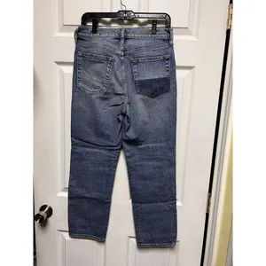 Gap Cheeky Straight Patchwork Jeans Womens 8/29 Blue‎ High Rise Colorblock Denim thumbnail 6