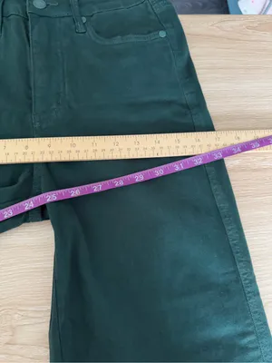 Judy Blue 3/26 Tummy Control Hunter Green Wide Crop Holiday Casual thumbnail 9