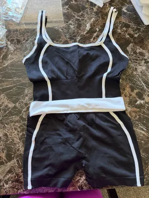 Women’s Navy Blue Contrast Trim Sleeveless Romper thumbnail 5