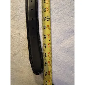 IZOD Black & Brown SILVER BUCKLE BELT Women's Size 36 thumbnail 6