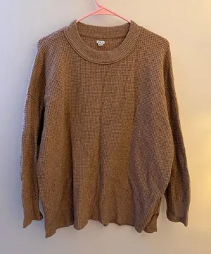 Aerie Women’s Tan Crewneck Sweater thumbnail 1