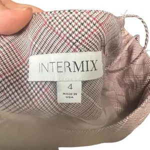 Intermix Roslyn Plaid Mini Dress‎ Pink Purple Size 4 thumbnail 10