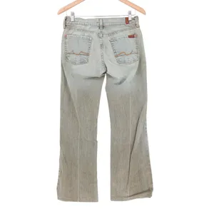 VTG‎ 7 For All Mankind Jerome Dahan Bootcut Jeans Womens 26 Light Brown Stretch thumbnail 7