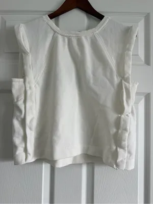 Anthropologie Amour Floral Applique Sleeveless Sweatshirt Small thumbnail 4