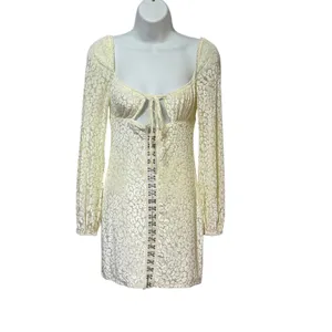 Princess Polly Don't Be Salty Mini Dress White Leopard Burnout Corset US 2 NEW thumbnail 2