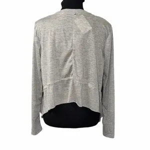Velvet Vault Gray Pullover Lightweight Crop Top(Size Small) Gray thumbnail 6