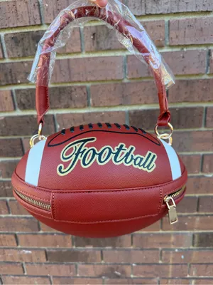 Football Novelty Shaped Handbag Crossbody Shoulder Bag Adjustable Strap NWOT New thumbnail 2