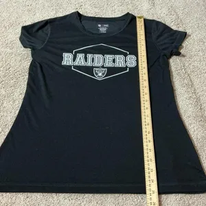 NFL‎ Team Apparel Las Vegas Raiders Graphic T-Shirt Black Womens Large L RN75767 thumbnail 4